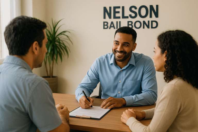Bail bondsman in Orlando Florida helping family with bail process