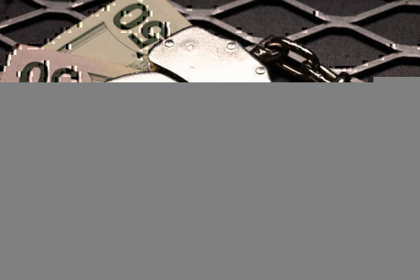 Handcuffs over fifty dollar bills